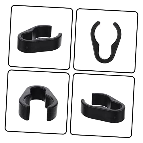 10Pcs Microphone Cable Clip, Plastic Mic Pole Wire Clips for Mic with an Inner Diameter of 15-20mm / 0.6-0.8in