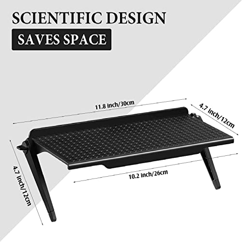 Blulu 2 Pieces TV Top Shelf Adjustable Screen Shelf TV Monitor Top Bracket for Cellphone Stand, Media Boxes, Game Console, Router and Home(11.8 x 4.7 Inch,Black) - size: 11.8 x 4.7 Inch