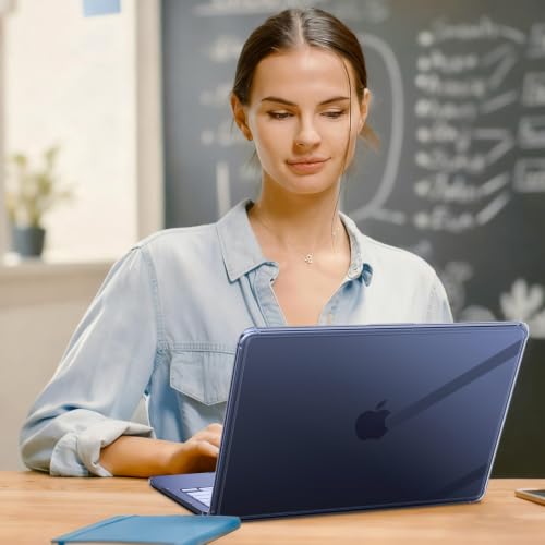 Compatible with MacBook Neo Case 13 inch 2026 Model A3404 with A18 Pro Chip, Anti-Fingerprints Reinforced TPU Bumper Hard Shell for Mac Neo Case with Keyboard Cover & Screen Protector, Crystal Indigo - color: Crystal Indigo
