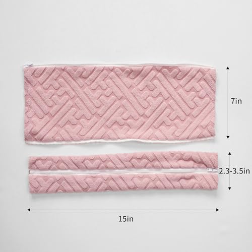 Pink Office Chair Cover with Armrest Cover 18Inch Wide Stretch Jacquard Small Desk Computer Chair Covers with Long Zipper Arm Slipcovers Washable - color: Jacquard T-pink, size: Small