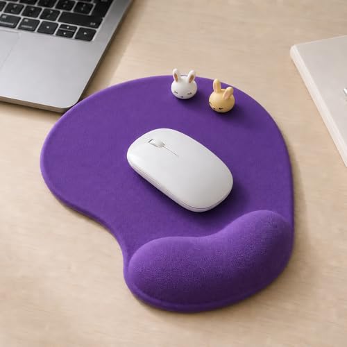 Office Mousepad with Gel Wrist Support - Ergonomic Gaming Desktop Mouse Pad Wrist Rest - Design Gamepad Mat Rubber Base for Laptop Computer -Silicone Non-Slip Special-Textured Surface (07Purple) - color: 07Purple