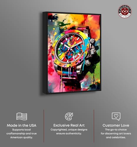 Watch For Legends Canvas Urban Graffiti Wall Art by Notoriart, Black Frame, 36" x 54" - color: Black Frame, size: 55"L x 37"W