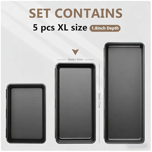 A-LuGeićX-Large Sizeć5 Pcsć Tool Box Organizer Tray DividerćSingle Sizeć Desk Drawer Organizer Bin, Garage Organization and Storage Toolbox for Rolling Tool Chest Cart Cabinet WorkBench Part Widget - size: 5pcs-XL Size
