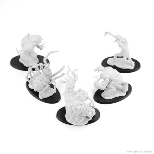 SIXPOINTS 32 Pieces Acrylic Miniature Bases,2.95x1.65 inch Model Bases 4mm/0.16inch Thick Circular Figure Display Stands Compatible with Gaming Miniatures or Wargames Role Playing Board Game Figure Toy - color: 32PCS-75X42mm-black elliptic