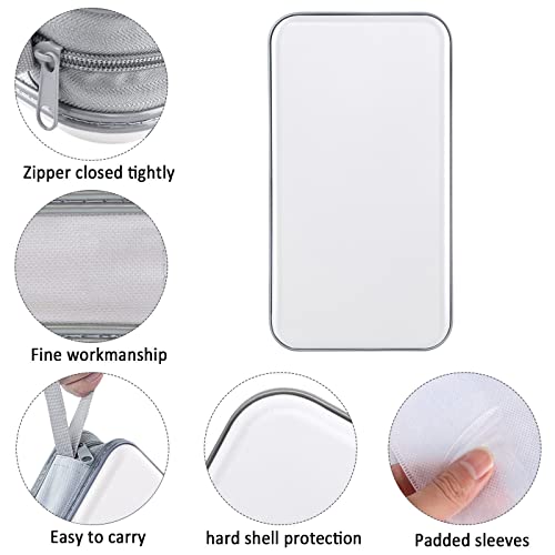 Siveit CD Case Holder, 80 Capacity CD/DVD Case Holders Wallet Hard Plastic CD DVD Disc Cases Storage Binder for Car Home Office Travel (White) - color: White