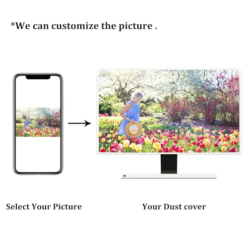 Fashion Gray Marble Waterproof 32 Inch Anti-Static Dustproof LCD/LED/HD Abstract Texture 32 Inch TV Cover with Creative Design Anti-Static Dustproof Protective Dust Covers for TV - color: white and gray, size: 32 Inch