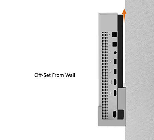 Monzlteck Wall Mount for Xbox One S,All Metal Vertical Hanging On Wall with Power Botton Left/Right,Wall Shelf Bracket for Xbox 1S