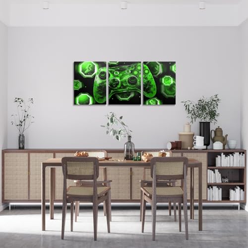Feelyou Kids Gamer Picture Wall Decor Galaxy Gaming Canvas Wall Art for Living Room Bedroom Modern Game Console Wall Painting and Prints Boys Girls Gamepad Teens Bathroom Wall Art 12"x16"x 3Pcs - color: Multi K10