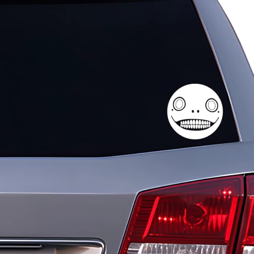 Nier Automata Yorha Emblem Emil Vinyl Decal Sticker for Window Car Laptop Bedroom Wall 5" in x 5" in (White, Emil) - color: White, size: Emil