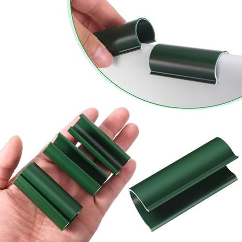 Jetec 32 Pcs PVC Pipe Clips Pool Cover Clamps for Above Ground Pool Greenhouses, Row Covers, Garden, Shelters, Bird Protection, 2.4 Inch Long(for 1 Inch PVC Pipe,Green) - color: Green, size: for 1 Inch PVC Pipe
