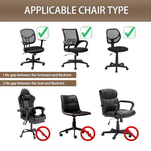 Stretch Jacquard Office Chair Cover, Removable Washable Desk Chair Cover, Anti-dust Seat Cushion Protectors - Brown - color: Brown, size: Chair Seat Cover