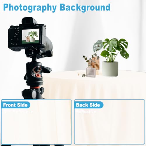 Ivory Photography Backdrop for Photoshoot, Fabric, 5x7 FT | Versatile Studio Photo Backgrounds, Easy to Install, for Portraits Shooting, Party Decor, Live Streaming, Video Recording - color: Ivory, size: 5X7 FT