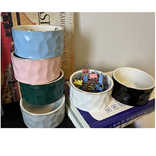 Ceramic Paper Clip Holder Ceramic Paper Clip Dispenser Organizer for Office Desk Binder Clip Holder (White) - color: White