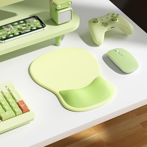 Ergonomic Mouse Pad with Wrist Rest,Cute Gel Mousepad Wrist Support - Small Mini Portable for Travel Mouse Pads for Desk Laptop,Computer,Office & Home Decor-(Mint Green) - color: P-Mint Green