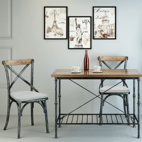 BUYUE 14" Metal Chair Cushion with Magnetic 1 Piece, Luxury PU Leather Waterproof Anti-Slip Seat Pad for Kitchen Cafe Dining Bistro Stackable Chairs (U-Shape, Light Gray, 1) - color: Light Gray, style: U-shape-1 Pcs