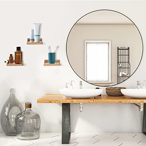 Small Floating Shelf,5 Inch Carbonized Black,Set of 3 Small Wall Shelf for Bedroom Living Room Bathroom Kitchen Office - color: Carbonized Black, size: 5 Inch-3 Pcs