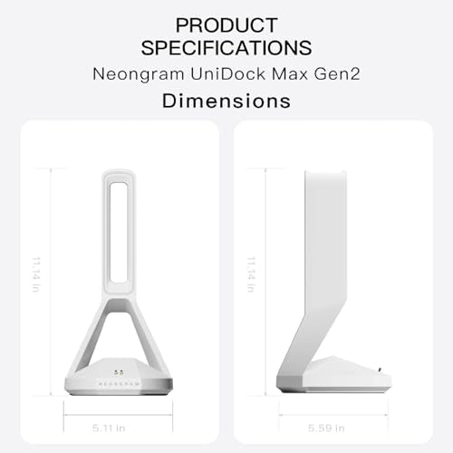 RGB Gaming Headset Stand, for Logitech G502/G502X Lightspeed Wireless Mouse Charging Dock, Compatible with DeathAdder v2 pro Mouse, Desktop Gamer's Accessories(Headset and Mouse not Included) (White) - color: White