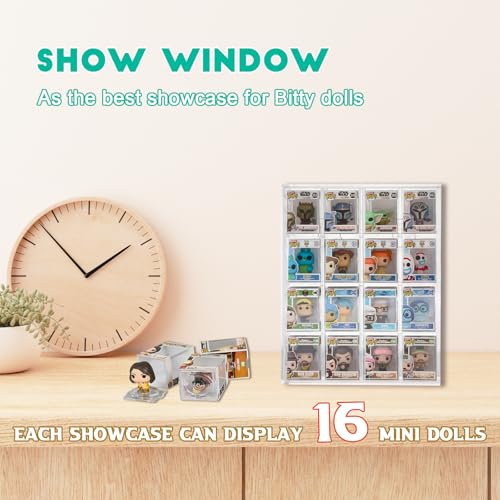 Acrylic Display Case for Funko Bitty Pop, 4-Tiered Clear Wall Mounted or Desktop Dustproof Mini Collectible Toys Figures Display Shelf Case - color: 1pcs