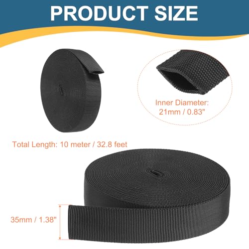 HARFINGTON Nylon Protective Hose Sleeve 0.8" ID 33FT Cable Cover Sheath Hydraulic Hose Protector Wrap for Welding Cord Tig Torch Hydraulic, Black - size: 0.8" ID 33FT