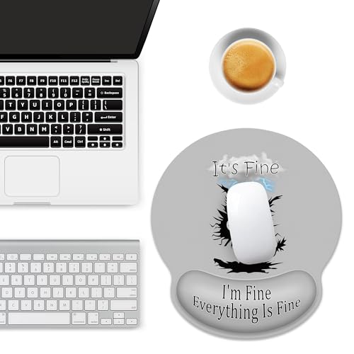 Ergonomic Mouse Pad with Wrist Support,Lightning Black Cat Mouse Pad with Wrist Rest,Relieve Wrist Pain Mousepad Non-Slip Rubber Base,Cute Mouse Pads for Desk,Computers,Laptop,Office,Home,Accessories - color: Lightning Black Cat