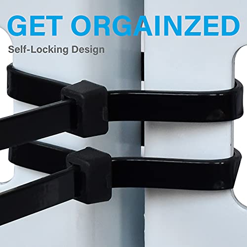 Long Zip Ties 36 inch Heavy Duty, Premium Black Large Zip Ties 36 inch Cable Ties with 175 lbs Nylon Zipties for HVAC Outdoor use, 12 PCS - color: Black
