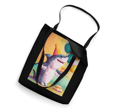 Shark Animal Retro Gamer Birthday Party Tote Bag