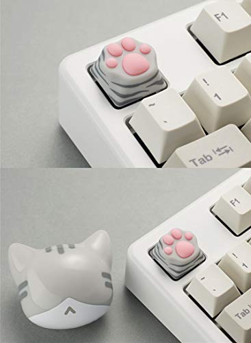 SYA ZOMOPLUS Cute Keycaps,Novelty Cat-Claws Keycap 3D Model OEM Profile Keyboard Keycaps Squishy-Paws Custom Key Caps for Cherry MX Switches Mechanical Gaming Keyboard ESC-Key Keycap(4 Keycaps) - color: 4 Keycaps