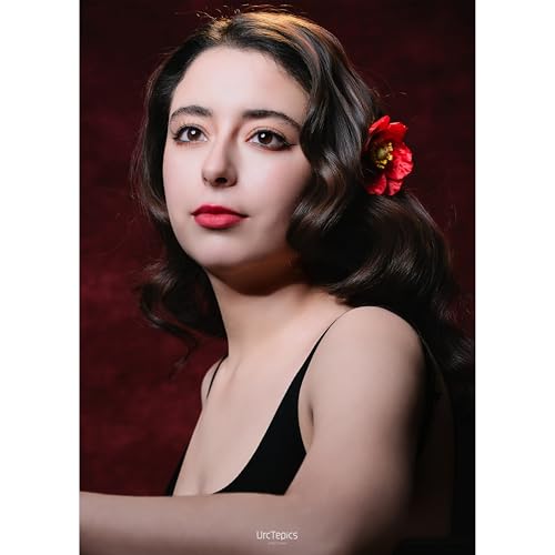 UrcTepics 8x12ft Red Abstract Photography Backdrop for Studio Portraits, Headshots - Textured Professional Background Cloth - color: Red, size: 8×12 ft