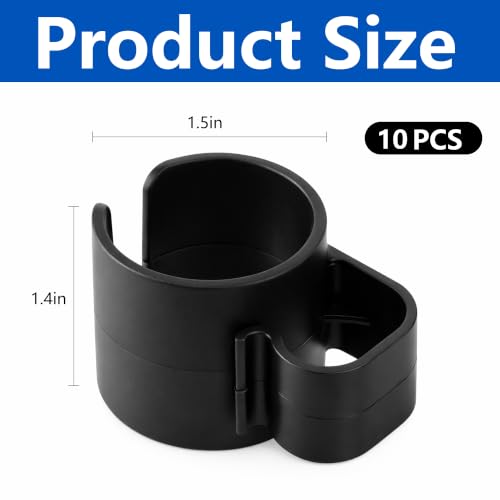 RUBII 10 Pcs 35mm Speaker Pole Cable Clips, Pole Cable Management Clips, Stand Poles Cable Clip for Studio Accessories Cords Wires Storage Organization - color: 10 Pcs