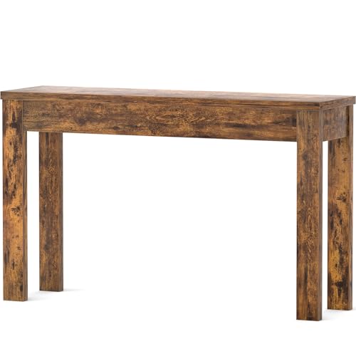 Armocity Console Table, 47" Farmhouse Wood Entryway Table, Sofa Tables Narrow Long Behind Couch, Entry Table for Entrance, Hallway, Living Room, Rustic Brown - color: Rustic Brown, size: 47"