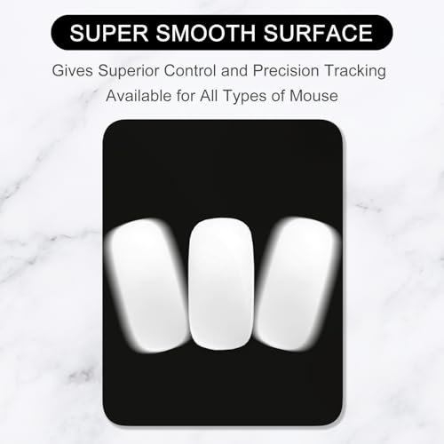 Hsurbtra Mouse Pad, Premium-Textured Square Mousepad 7 x 9 Inch, Thick 3 mm Anti-Slip Waterproof Rubber Pretty Cute Computer Mat for Office Gaming Laptop Women Kids Jet Black - color: Jet Black, size: Square Mousepad (7" x 9")
