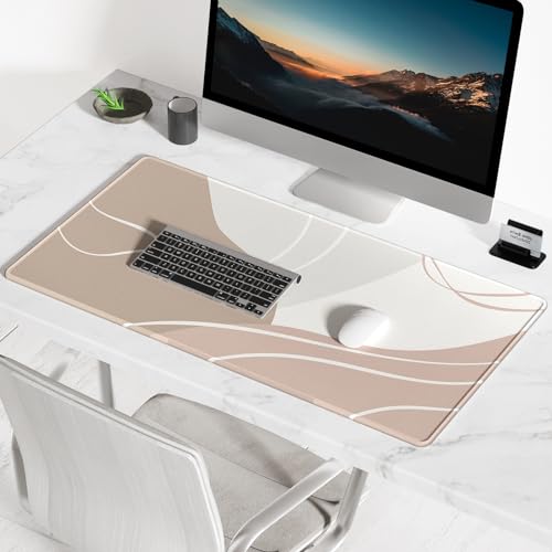 BOSOBO Large Mouse Pad, Desk Mat, XXL Gaming & Keyboard Mat, Desktop Full Cover 31.5 x 11.8 Inches, Modern Abstract Lines - color: Art Modern Abstract Lines, size: XL - 31.5 x 11.8 Inches