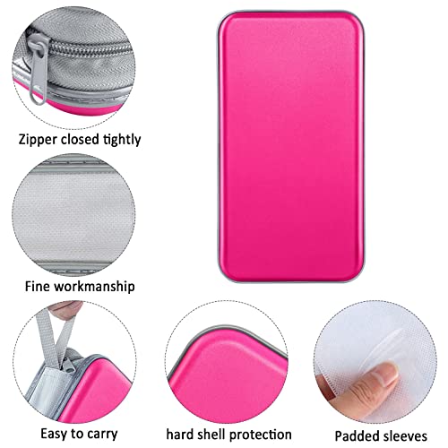 Siveit CD Case Holder, 80 Capacity CD/DVD Case Holders Wallet Hard Plastic CD DVD Disc Cases Storage Binder for Car Home Office Travel (Hot Pink) - color: Pink