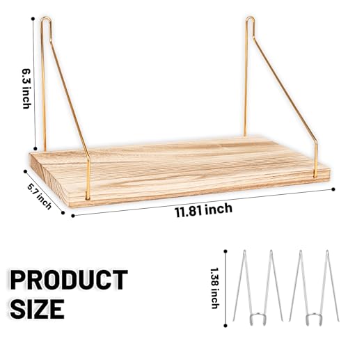 2-Pack Cubicle Shelf For Fabric Walls With Hooks:12x6.0in Wooden Cubicle Shelf Hanging Silver Bracket Use For Office Cubicle Accessories Office Stylish Ations Cubicle Decorations For Women Desk - color: Silver