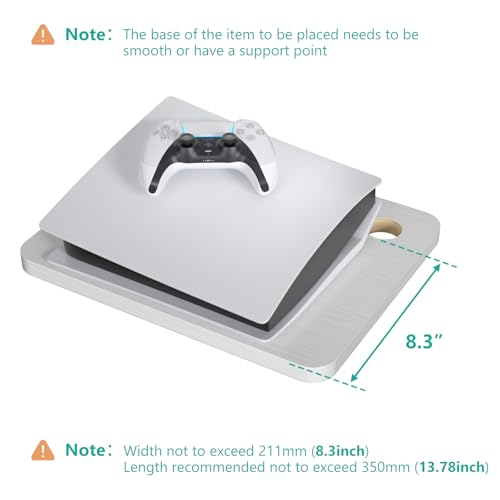 WALI Floating TV Shelf, 2 Tier Projector Shelf for DVD Players, Routers, Game Consoles, Cable Boxes, Living Room Decor Accessories, Wall Mount Shelves Holds Up to 22lbs (CS202NW), 2-Shelf, White - color: White, size: 13.78 x 11.02 Inch