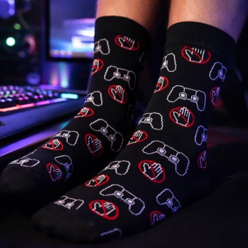 Funny Gaming Socks For Men, Hilarious Gaming Gift For Men, One Size 8-13