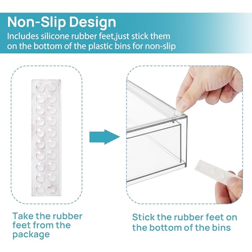 Vtopmart 6 Pack Baby Bottle Organizer Set, Stackable Storage Drawers Ideal for Kichen Countertop, Vanity, Bathroom, Cabinet, Pantry Organization - style: 4 High+2 Wide