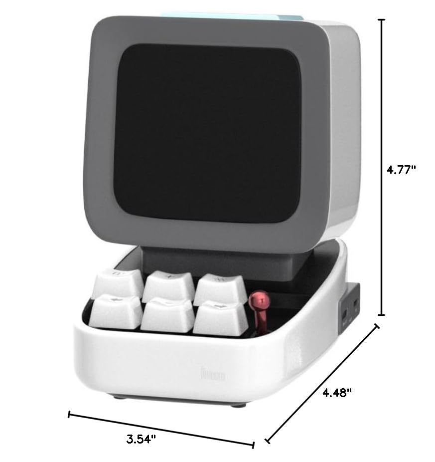 Divoom Ditoo Pro Retro Pixel Art Game Bluetooth Speaker with 16X16 LED App Controlled Front Screen (White) - color: White