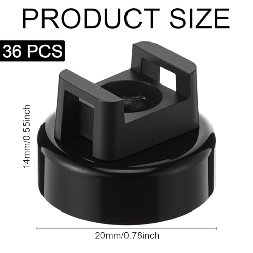 Yookeer 36 Pieces Magnet Zip Tie Mount 22 mm Heavy-duty Magnetic Zip Tie Mounts 22LBS Strong Multipurpose Wire Cable Holder Mount for Home Office Wire Management Marine Electrical Wiring