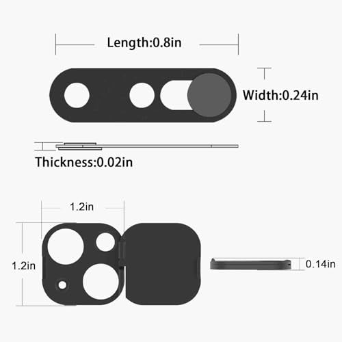 Front Camera Cover Compatible for iPhone 15/15 Plus with Rear Lens Cover,Protect Privacy and Security But Not Affect Facial Recognition(2Pack)-2025 Updated Version - size: 15/15Plus