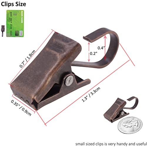 BIHRTC 25 Pack Curtain Clips Drapery Clips Curtain Hanging Clips for Hanging Camper Awning Light Christmas Decor Shower Home Decoration Indoor and Outdoor Photos Arts Crafts Display - color: Copper