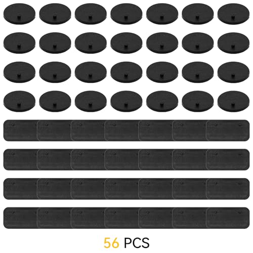 56PCS Action Figure Stand Bases, Assembly Display Holder Accessories, Fit for Most 6inch Mavel Legends Series/Gi Jeo Classified Series/D C/Mo tu Figures, Black/ Mix Square & Round Shape - color: 56PACK Black(Square&Round)