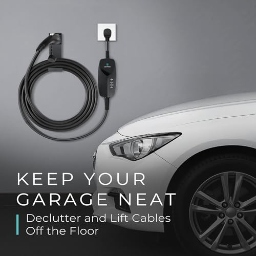 Lectron Electric Vehicle Charger Nozzle Holster Dock & J-Hook Combo for All J1772 Evs - size: J1772 Holder