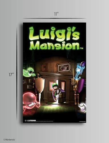 Pyramid America Mario Poster – Super Mario Bros Luigi Mansion Wall Art Gaming 11 x 17 inch – Video Game Room Decor, Room Office & Gamers – Nintendo Decorations