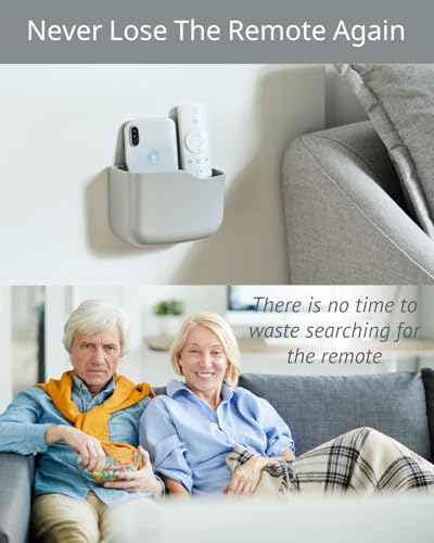 LINFIDITE 2 Pack TV Remote Holder Wall Mount Remote Control Holder for Bed Universal Bedside Wall Remote Holder Caddy Organizer Hole-Free Remote Control Holder (For 2 Or 3 Remote Controls–Gray - color: Gray, size: 2Pack
