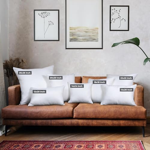 Utopia Bedding Throw Pillows (Set of 4, White) – 18 x 18 Inches Down Alternative Pillows for Bed, Sofa, and Couch - Fluffy Decorative Stuffer Pillow for Indoors & Outdoors - size: 18x18 Inch