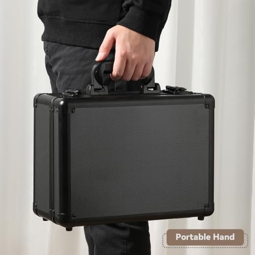 Card Storage Box Waterproof Card Case with Handle Portable Trading Card Case with Sponge Partition Graded Card Storage Case Organizer Fits CSG, BGS, CGC, SGC,PSA (M) - size: M