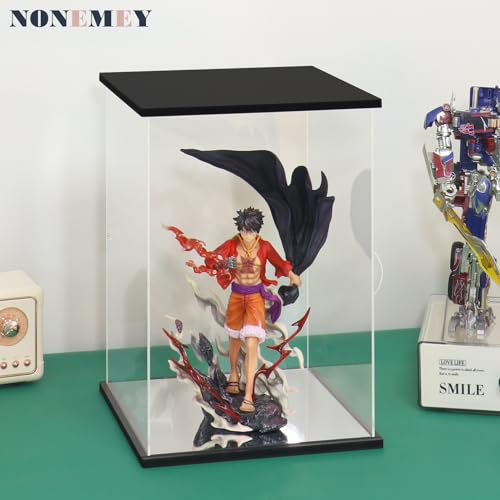 NONEMEY Clear Acrylic Display Case with Two Kind of Lights for 1000% Pop Mart,Dustproof Model Showcase Organizer Box, Display Case for Collectibles (21.2x21.2x30.7inch,54x54x78cm) - size: 21.2×21.2×30.7 inch, 54×54×78 cm