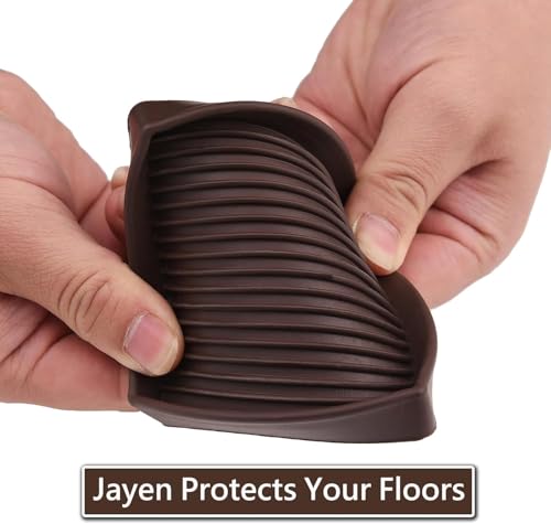 2x2 Non Slip Rubber Furniture Caster Cups for Hardwood Floors, Anti-Slip Square Furniture Coasters Pads Stopper Gripper Floor Protectors for Bed Couch Table - size: 12 Pcs Brown