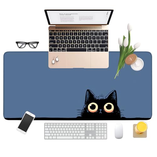 Cat Eyes Extended Gaming Mouse Pad 35.4 x 15.7 Inch – Large Cute Cat Desk Mat for Gaming, Office, and Home Use, with Non-Slip Rubber Base and Smooth Cloth Surface - color: #31, size: 35.4 x 15.7 Inch
